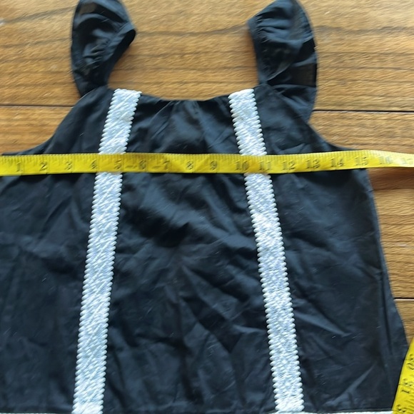 Jaime and Jack Peplum Crochet Trim Top Size 12 New With Tag - Picture 6 of 10